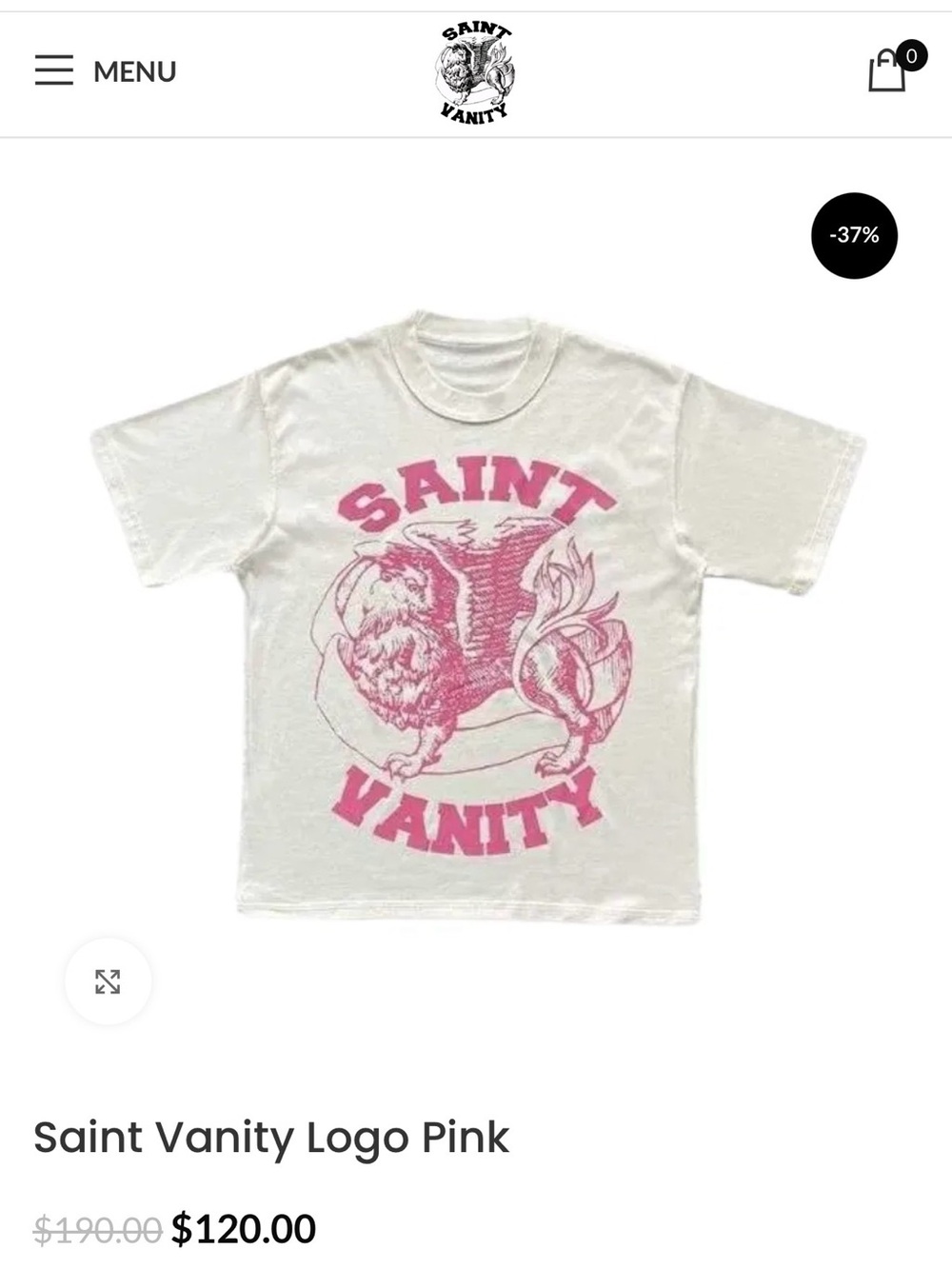 🔥 SAINT VANITY LOGO PINK TEE 🔥